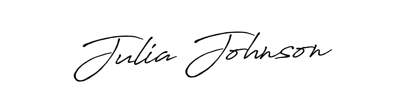 Make a beautiful signature design for name Julia Johnson. With this signature (Antro_Vectra_Bolder) style, you can create a handwritten signature for free. Julia Johnson signature style 7 images and pictures png