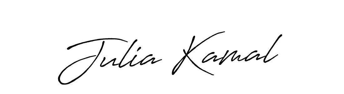 Julia Kamal stylish signature style. Best Handwritten Sign (Antro_Vectra_Bolder) for my name. Handwritten Signature Collection Ideas for my name Julia Kamal. Julia Kamal signature style 7 images and pictures png