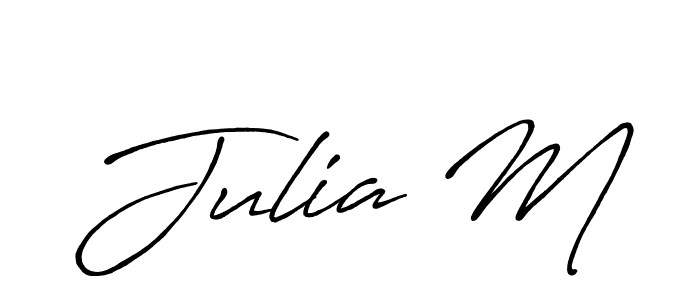 You should practise on your own different ways (Antro_Vectra_Bolder) to write your name (Julia M) in signature. don't let someone else do it for you. Julia M signature style 7 images and pictures png