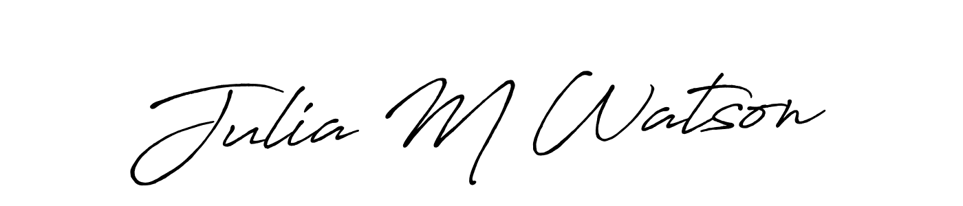 Design your own signature with our free online signature maker. With this signature software, you can create a handwritten (Antro_Vectra_Bolder) signature for name Julia M Watson. Julia M Watson signature style 7 images and pictures png