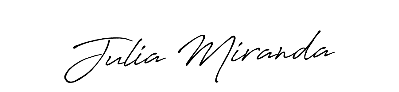 Julia Miranda stylish signature style. Best Handwritten Sign (Antro_Vectra_Bolder) for my name. Handwritten Signature Collection Ideas for my name Julia Miranda. Julia Miranda signature style 7 images and pictures png