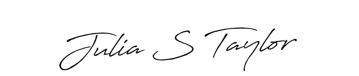Make a beautiful signature design for name Julia S Taylor. With this signature (Antro_Vectra_Bolder) style, you can create a handwritten signature for free. Julia S Taylor signature style 7 images and pictures png