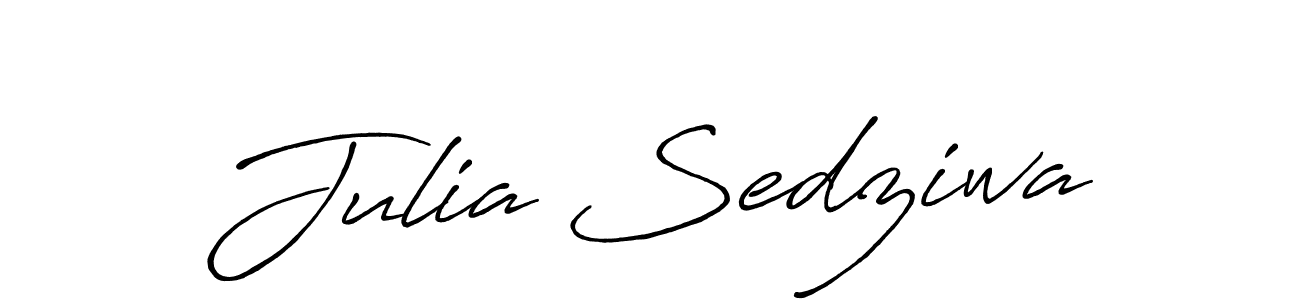 Design your own signature with our free online signature maker. With this signature software, you can create a handwritten (Antro_Vectra_Bolder) signature for name Julia Sedziwa. Julia Sedziwa signature style 7 images and pictures png