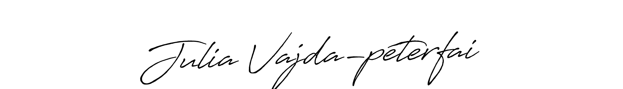 How to make Julia Vajda-péterfai name signature. Use Antro_Vectra_Bolder style for creating short signs online. This is the latest handwritten sign. Julia Vajda-péterfai signature style 7 images and pictures png