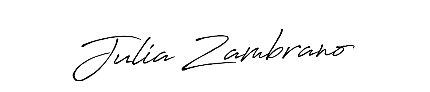 Make a beautiful signature design for name Julia Zambrano. With this signature (Antro_Vectra_Bolder) style, you can create a handwritten signature for free. Julia Zambrano signature style 7 images and pictures png