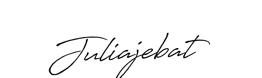 Juliajebat stylish signature style. Best Handwritten Sign (Antro_Vectra_Bolder) for my name. Handwritten Signature Collection Ideas for my name Juliajebat. Juliajebat signature style 7 images and pictures png
