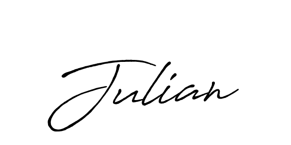 Create a beautiful signature design for name Julian. With this signature (Antro_Vectra_Bolder) fonts, you can make a handwritten signature for free. Julian signature style 7 images and pictures png