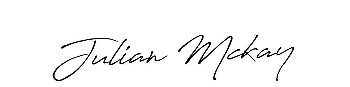 Make a beautiful signature design for name Julian Mckay. With this signature (Antro_Vectra_Bolder) style, you can create a handwritten signature for free. Julian Mckay signature style 7 images and pictures png