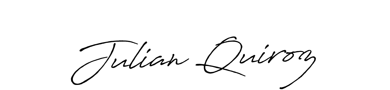 How to make Julian Quiroz name signature. Use Antro_Vectra_Bolder style for creating short signs online. This is the latest handwritten sign. Julian Quiroz signature style 7 images and pictures png