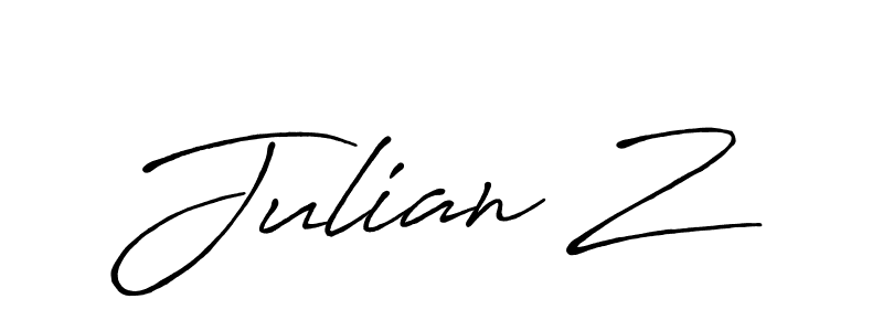 Similarly Antro_Vectra_Bolder is the best handwritten signature design. Signature creator online .You can use it as an online autograph creator for name Julian Z. Julian Z signature style 7 images and pictures png