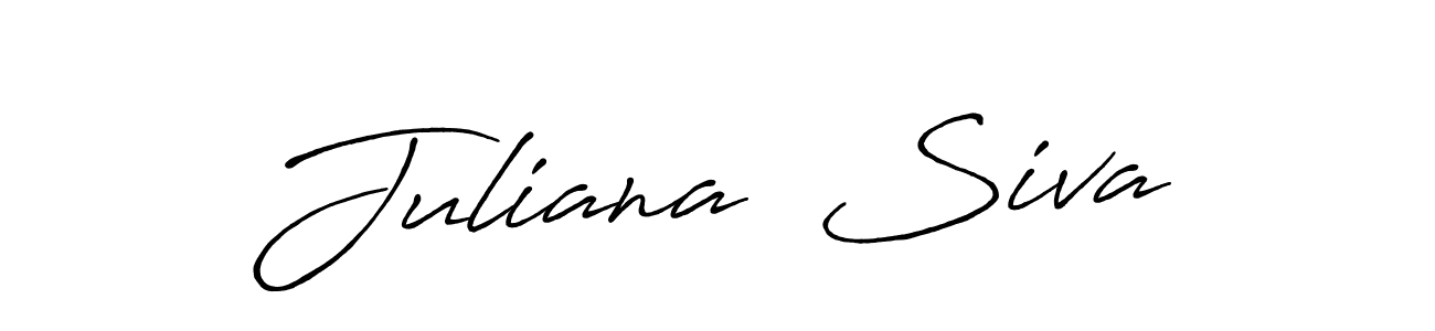 You can use this online signature creator to create a handwritten signature for the name Juliana  Siva. This is the best online autograph maker. Juliana  Siva signature style 7 images and pictures png