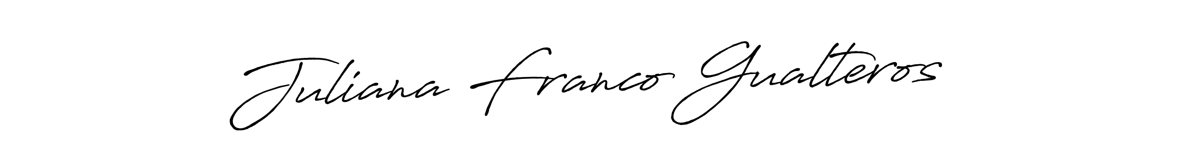 This is the best signature style for the Juliana Franco Gualteros name. Also you like these signature font (Antro_Vectra_Bolder). Mix name signature. Juliana Franco Gualteros signature style 7 images and pictures png