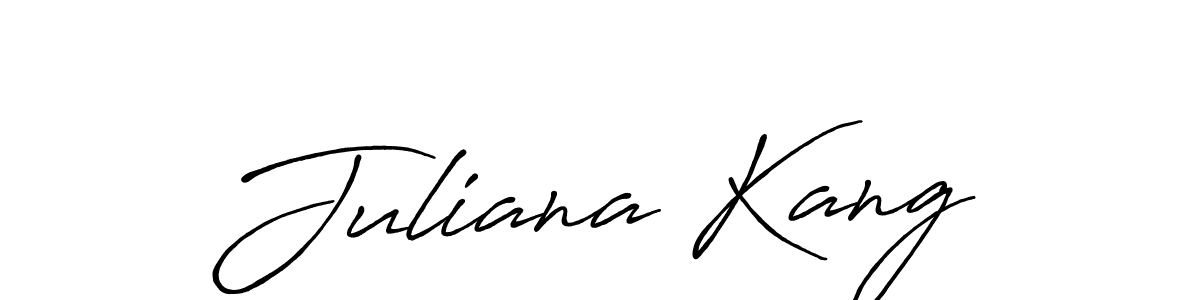 Make a beautiful signature design for name Juliana Kang. With this signature (Antro_Vectra_Bolder) style, you can create a handwritten signature for free. Juliana Kang signature style 7 images and pictures png