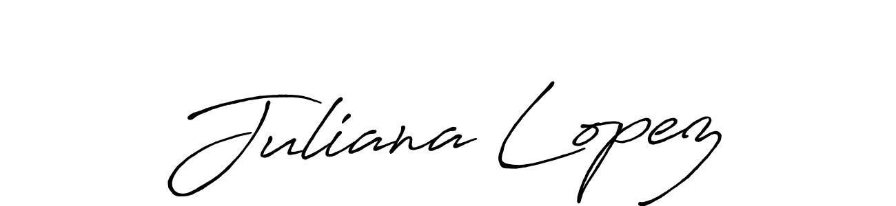 How to make Juliana Lopez signature? Antro_Vectra_Bolder is a professional autograph style. Create handwritten signature for Juliana Lopez name. Juliana Lopez signature style 7 images and pictures png