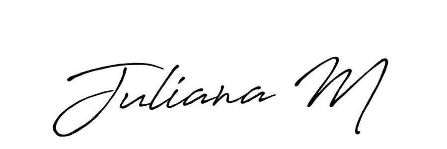 Also we have Juliana M name is the best signature style. Create professional handwritten signature collection using Antro_Vectra_Bolder autograph style. Juliana M signature style 7 images and pictures png