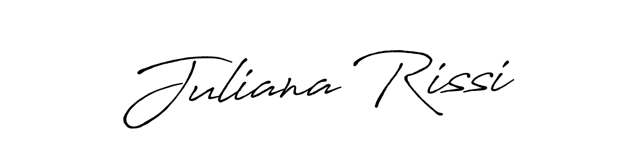 The best way (Antro_Vectra_Bolder) to make a short signature is to pick only two or three words in your name. The name Juliana Rissi include a total of six letters. For converting this name. Juliana Rissi signature style 7 images and pictures png