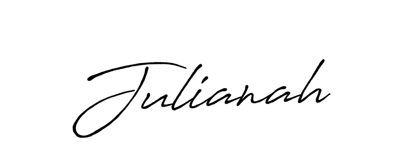 Create a beautiful signature design for name Julianah. With this signature (Antro_Vectra_Bolder) fonts, you can make a handwritten signature for free. Julianah signature style 7 images and pictures png