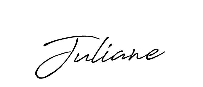 Design your own signature with our free online signature maker. With this signature software, you can create a handwritten (Antro_Vectra_Bolder) signature for name Juliane. Juliane signature style 7 images and pictures png