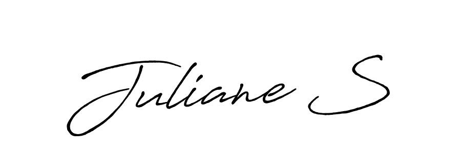 Juliane S stylish signature style. Best Handwritten Sign (Antro_Vectra_Bolder) for my name. Handwritten Signature Collection Ideas for my name Juliane S. Juliane S signature style 7 images and pictures png