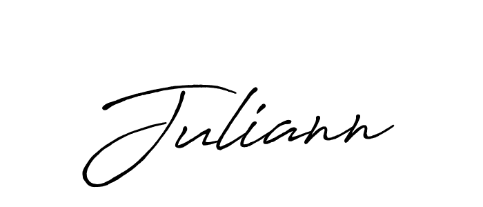 Design your own signature with our free online signature maker. With this signature software, you can create a handwritten (Antro_Vectra_Bolder) signature for name Juliann. Juliann signature style 7 images and pictures png