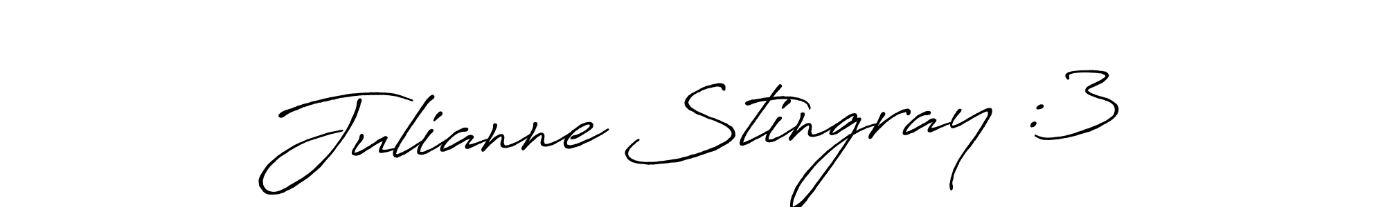 How to make Julianne Stingray :3 signature? Antro_Vectra_Bolder is a professional autograph style. Create handwritten signature for Julianne Stingray :3 name. Julianne Stingray :3 signature style 7 images and pictures png