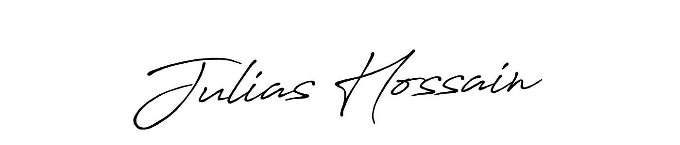 Julias Hossain stylish signature style. Best Handwritten Sign (Antro_Vectra_Bolder) for my name. Handwritten Signature Collection Ideas for my name Julias Hossain. Julias Hossain signature style 7 images and pictures png