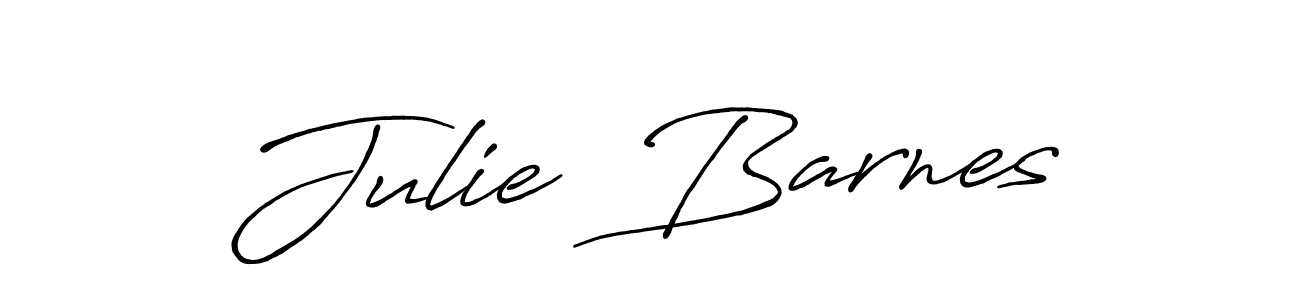 Create a beautiful signature design for name Julie  Barnes. With this signature (Antro_Vectra_Bolder) fonts, you can make a handwritten signature for free. Julie  Barnes signature style 7 images and pictures png
