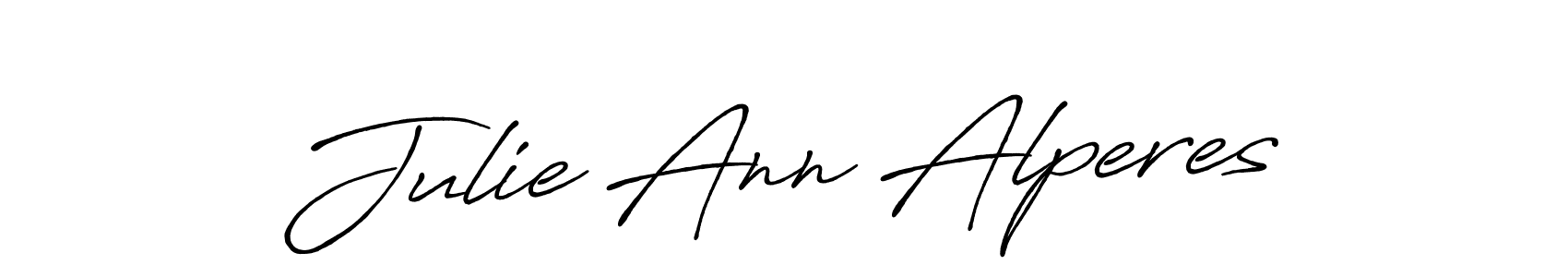 You should practise on your own different ways (Antro_Vectra_Bolder) to write your name (Julie Ann Alperes) in signature. don't let someone else do it for you. Julie Ann Alperes signature style 7 images and pictures png