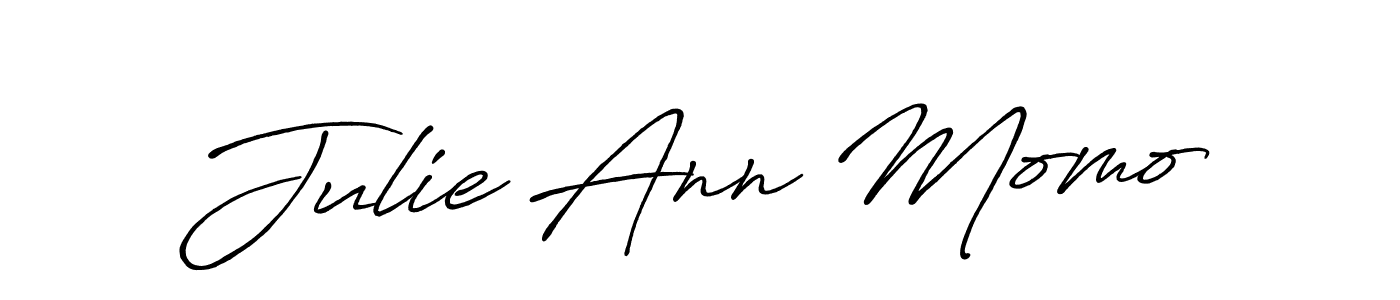 Similarly Antro_Vectra_Bolder is the best handwritten signature design. Signature creator online .You can use it as an online autograph creator for name Julie Ann Momo. Julie Ann Momo signature style 7 images and pictures png