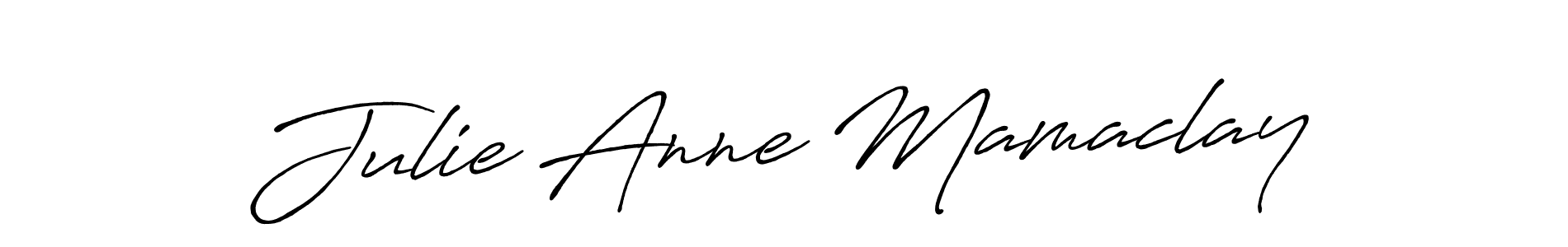 Create a beautiful signature design for name Julie Anne Mamaclay. With this signature (Antro_Vectra_Bolder) fonts, you can make a handwritten signature for free. Julie Anne Mamaclay signature style 7 images and pictures png