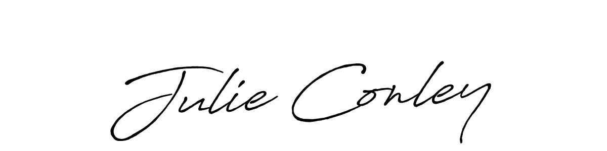 How to make Julie Conley name signature. Use Antro_Vectra_Bolder style for creating short signs online. This is the latest handwritten sign. Julie Conley signature style 7 images and pictures png
