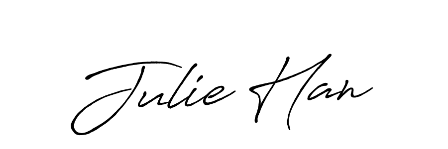 if you are searching for the best signature style for your name Julie Han. so please give up your signature search. here we have designed multiple signature styles  using Antro_Vectra_Bolder. Julie Han signature style 7 images and pictures png