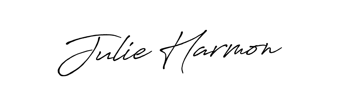 Make a beautiful signature design for name Julie Harmon. With this signature (Antro_Vectra_Bolder) style, you can create a handwritten signature for free. Julie Harmon signature style 7 images and pictures png