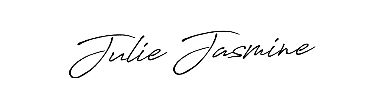 if you are searching for the best signature style for your name Julie Jasmine. so please give up your signature search. here we have designed multiple signature styles  using Antro_Vectra_Bolder. Julie Jasmine signature style 7 images and pictures png