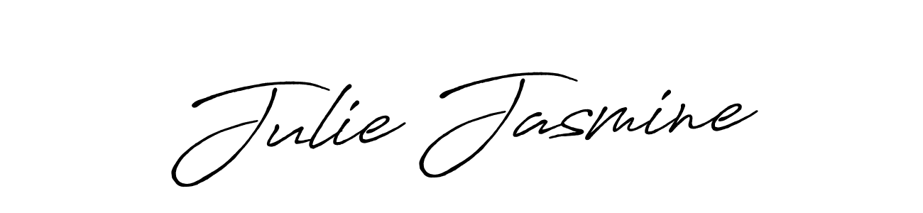 if you are searching for the best signature style for your name Julie Jasmine. so please give up your signature search. here we have designed multiple signature styles  using Antro_Vectra_Bolder. Julie Jasmine signature style 7 images and pictures png