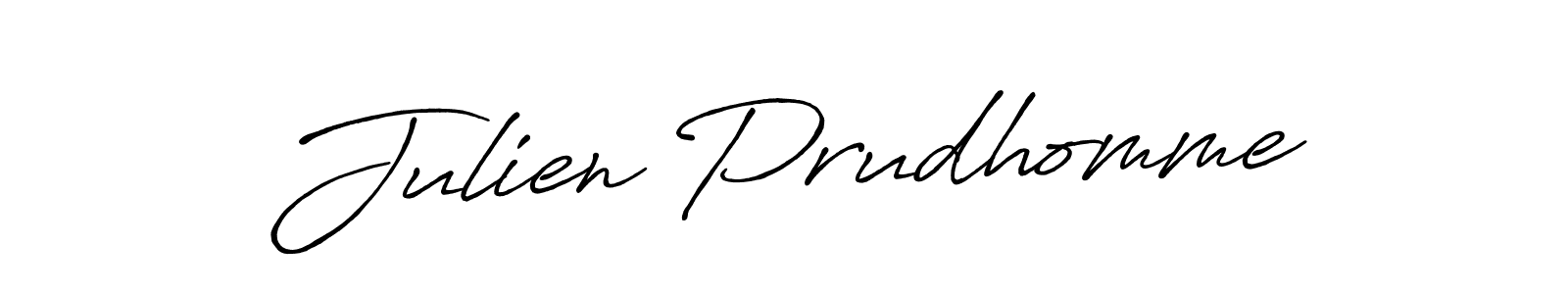 Create a beautiful signature design for name Julien Prudhomme. With this signature (Antro_Vectra_Bolder) fonts, you can make a handwritten signature for free. Julien Prudhomme signature style 7 images and pictures png