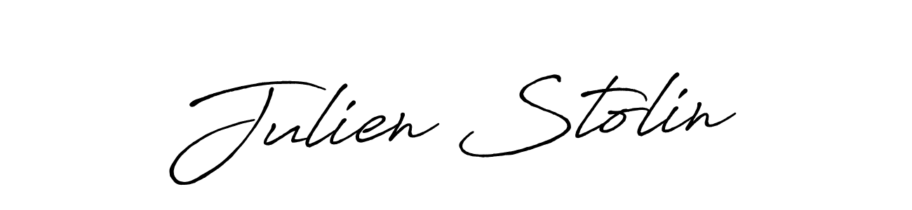 How to make Julien Stolin signature? Antro_Vectra_Bolder is a professional autograph style. Create handwritten signature for Julien Stolin name. Julien Stolin signature style 7 images and pictures png