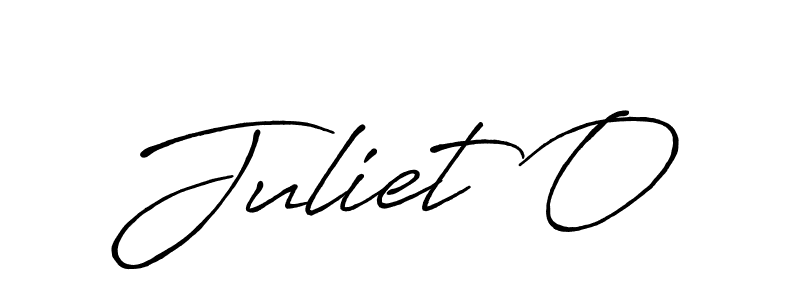 Use a signature maker to create a handwritten signature online. With this signature software, you can design (Antro_Vectra_Bolder) your own signature for name Juliet O. Juliet O signature style 7 images and pictures png