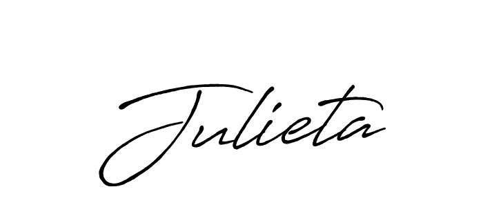 Use a signature maker to create a handwritten signature online. With this signature software, you can design (Antro_Vectra_Bolder) your own signature for name Julieta. Julieta signature style 7 images and pictures png