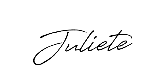 Also we have Juliete name is the best signature style. Create professional handwritten signature collection using Antro_Vectra_Bolder autograph style. Juliete signature style 7 images and pictures png