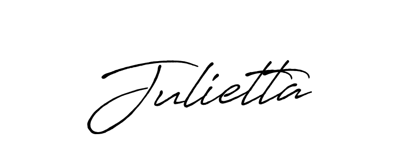 Make a beautiful signature design for name Julietta. With this signature (Antro_Vectra_Bolder) style, you can create a handwritten signature for free. Julietta signature style 7 images and pictures png