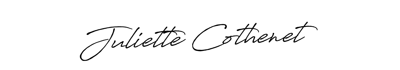 Juliette Cothenet stylish signature style. Best Handwritten Sign (Antro_Vectra_Bolder) for my name. Handwritten Signature Collection Ideas for my name Juliette Cothenet. Juliette Cothenet signature style 7 images and pictures png