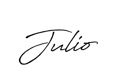 Julio stylish signature style. Best Handwritten Sign (Antro_Vectra_Bolder) for my name. Handwritten Signature Collection Ideas for my name Julio. Julio signature style 7 images and pictures png