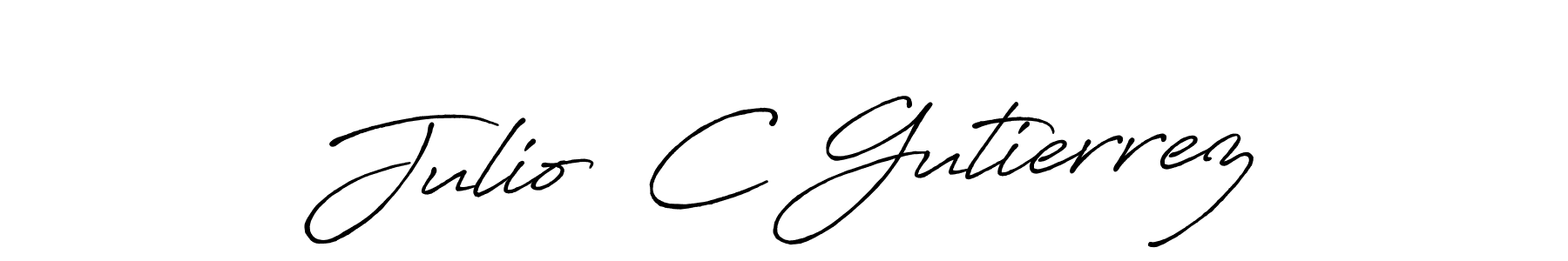 Antro_Vectra_Bolder is a professional signature style that is perfect for those who want to add a touch of class to their signature. It is also a great choice for those who want to make their signature more unique. Get Julio  C Gutierrez name to fancy signature for free. Julio  C Gutierrez signature style 7 images and pictures png