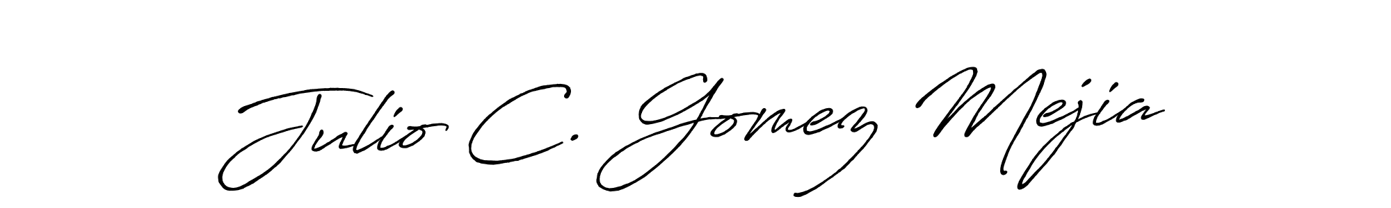 Create a beautiful signature design for name Julio C. Gomez Mejia. With this signature (Antro_Vectra_Bolder) fonts, you can make a handwritten signature for free. Julio C. Gomez Mejia signature style 7 images and pictures png