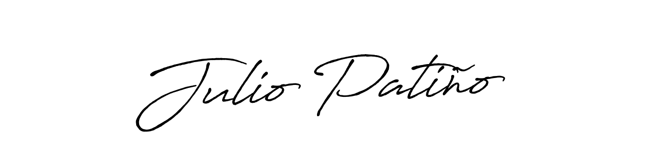 Create a beautiful signature design for name Julio Patiño. With this signature (Antro_Vectra_Bolder) fonts, you can make a handwritten signature for free. Julio Patiño signature style 7 images and pictures png