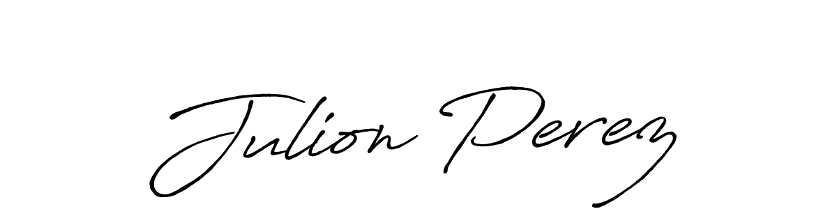 Make a short Julion Perez signature style. Manage your documents anywhere anytime using Antro_Vectra_Bolder. Create and add eSignatures, submit forms, share and send files easily. Julion Perez signature style 7 images and pictures png