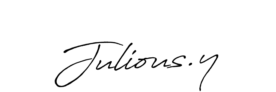 Julious.y stylish signature style. Best Handwritten Sign (Antro_Vectra_Bolder) for my name. Handwritten Signature Collection Ideas for my name Julious.y. Julious.y signature style 7 images and pictures png