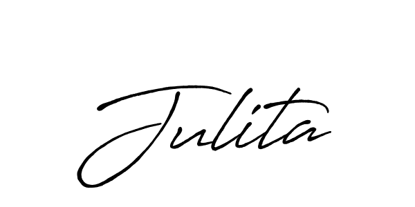 Use a signature maker to create a handwritten signature online. With this signature software, you can design (Antro_Vectra_Bolder) your own signature for name Julita. Julita signature style 7 images and pictures png