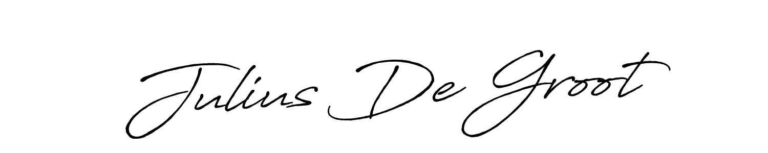 Create a beautiful signature design for name Julius De Groot. With this signature (Antro_Vectra_Bolder) fonts, you can make a handwritten signature for free. Julius De Groot signature style 7 images and pictures png